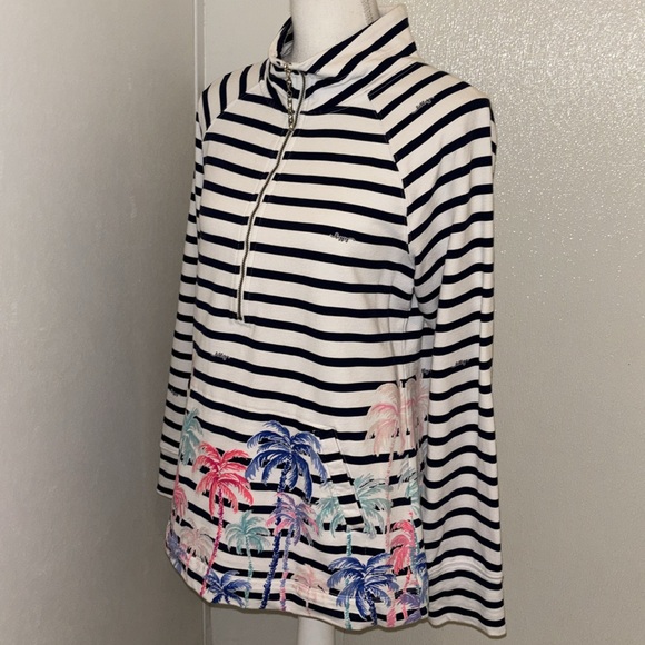 Lilly Pulitzer Skipper Popover- Desert Palm Stripe - Picture 6 of 14